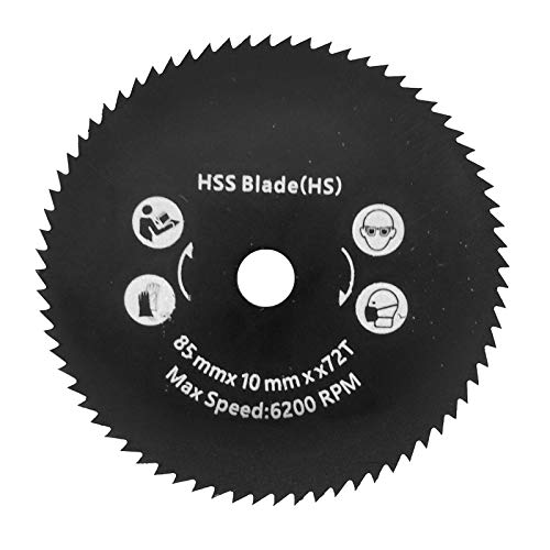 ROSEBEAR 85mm10mm Circular Cutting Disc 72T HSS Wheel for Wood Metal HSS Circular Rotary Power Wood Cutting Tool