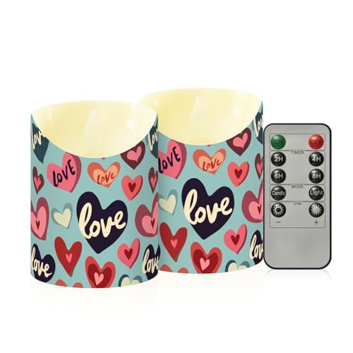 Petites bougies sans flamme Saint-Valentin télécommandées cadeau de salon