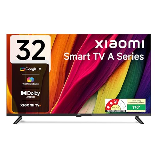 MI Xiaomi Smart TV A 80 cm (32) HD Ready Smart Google LED TV L32MA-AIN (Black)
