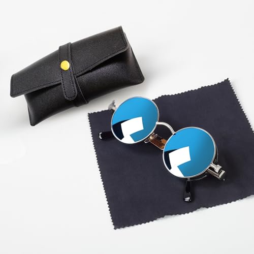 Image of Personalized Leather Goggle Cover | Custom Name | Unisex Faux Leather Eyewear Case with Button Closure | Travel-Friendly & Durable Sunglasses Holder for Men & Women