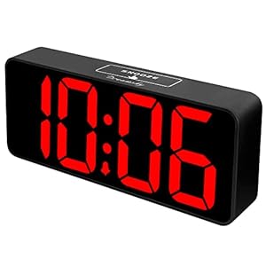 DreamSky Large Digital Alarm Clock Big Numbers for Seniors & Visually Impaired, 9 Inches Electric Clocks for Bedroom, Jumbo Display Fully Dimmable Brightness, USB Ports, Adjustable Alarm Volume