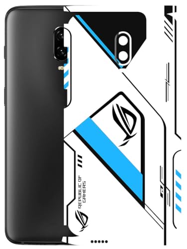 Image of AtOdds - Full Body Back Screen Guard Protector Film - Lamination Wrap Skin Sticker Compatible with ONEPLUS 6T | Scratchproof Matte Finish (RogBlue)