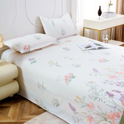 Image of Dew Cotton Bedsheet for Double Bed 160 TC 250 x 225 CM, Ivory