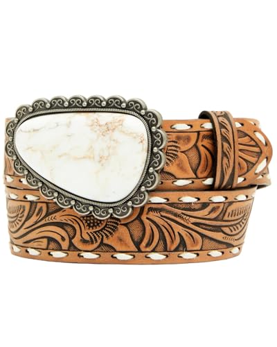 Shyanne Women's Whipstitch Stone Buckle Western Belt - SASU24BT2-CRM