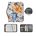Vintage Floral Bible Cover for Women Floral Lightweight Pu Leather Book Case Large Bible Cover Case with Handle and Pockets Gifts for Men Kids Family Friends