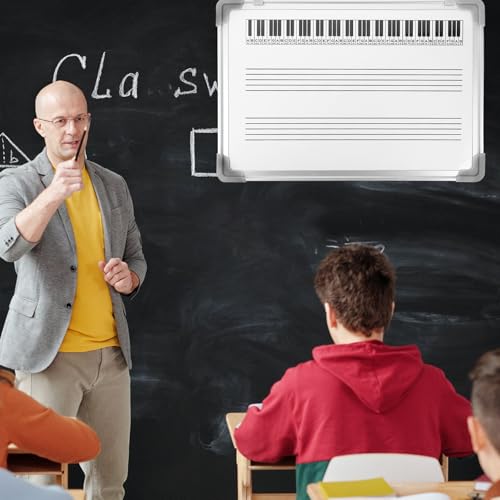 Tableau blanc effaçable à sec portée musicale double face pour école - 6