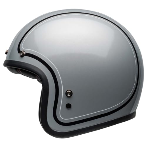 Casco Bell Custom 500 gris brillante talla pequeña estilo retro jet 4