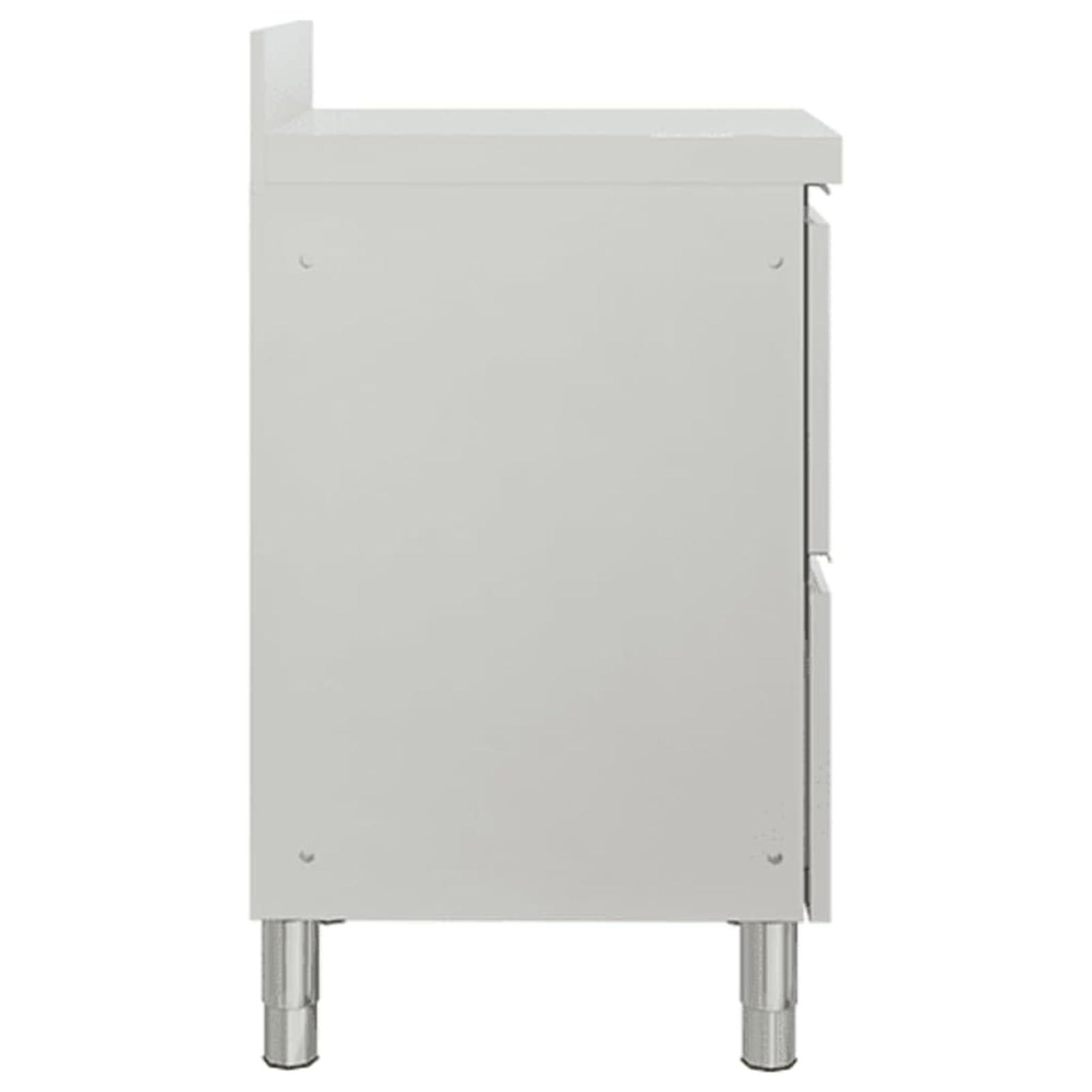 Gecheer Armadio da a 2 cassetti, in acciaio inox, 50 x 60 x (95-96) cm, piedini regolabili in altezza, per ristoranti, alberghi, produzione alimentare