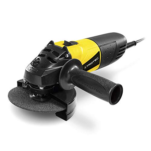 TROTEC Winkelschleifer PAGS 10-115 inkl. Koffer mit 115 mm Trennscheibe, Zusatzhandgriff, 500 Watt, konstante Drehzahl von 12.000/min