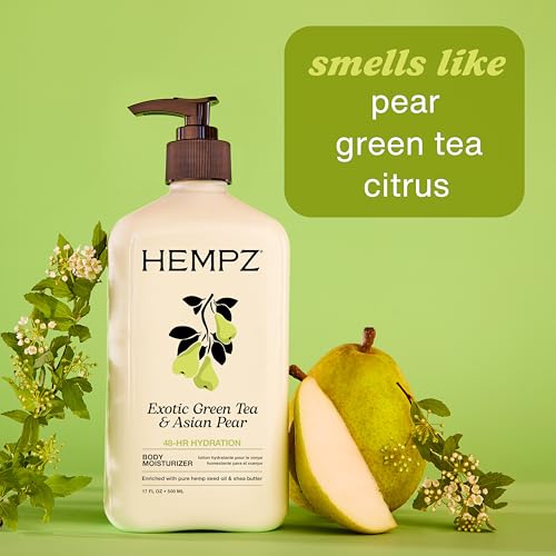 Image of HEMPZ Body Lotion - Green Tea and Asian Pear - Daily Moisturizing Cream - 17oz