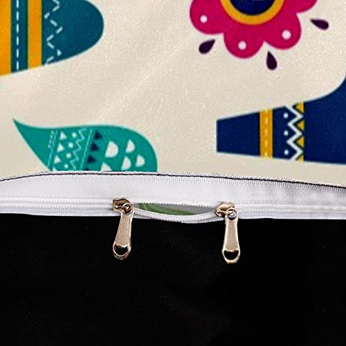 Duvet Covers Set Twin Size Mexican Culture - Soft And Breathable Microfiber Comforter Bedding Set With Zipper Closure For Kids Women Men, 1 Duvet Cover 2 Pillowcase #TOP3