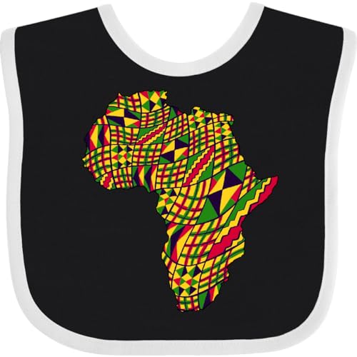 inktastic African Continent with Pattern-Black History Month Baby Bib