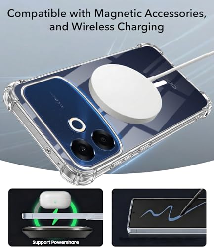 Image of Jkobi Shockproof Crystal-Clear Back Cover for Oppo F33 Pro 5G (Magsafe Wireless Support | Drop & Camera Protection | Hard Polycarbonate)