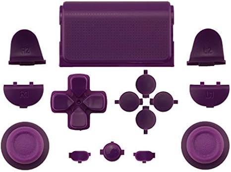 WPS Touch Pad Thumbsticks Dpad Home Full Buttons Set Replacement Parts for PS4 PlayStation 4 Dualshock 4 Controller Shell (for GEN 1 Controllers) (Purple) image 2