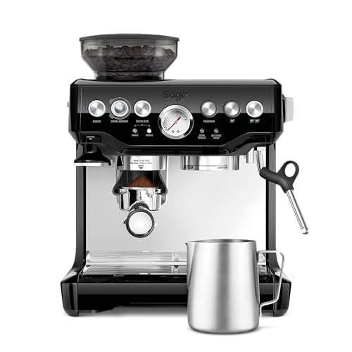 Sage - The Barista Express - Bean to Cup Coffee Machine with Grinder and Milk Frother, Black Gloss