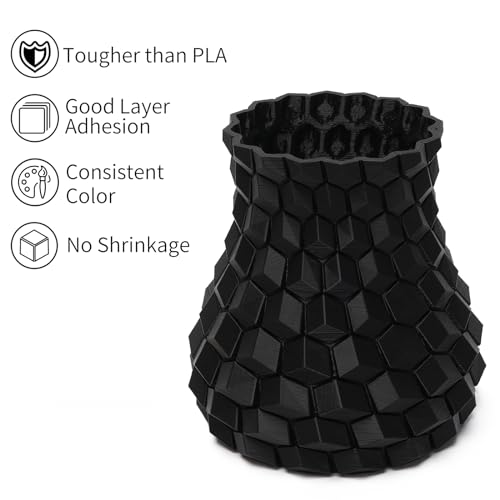 Image of INLAND Micro Center PLA+ 3D Printing Filament 1.75mm - PLA Pro Dimensional Accuracy + /- 0.03 mm - 1kg Cardboard Spool (2.2 lbs) (1 Pack Black, 1.75mm)