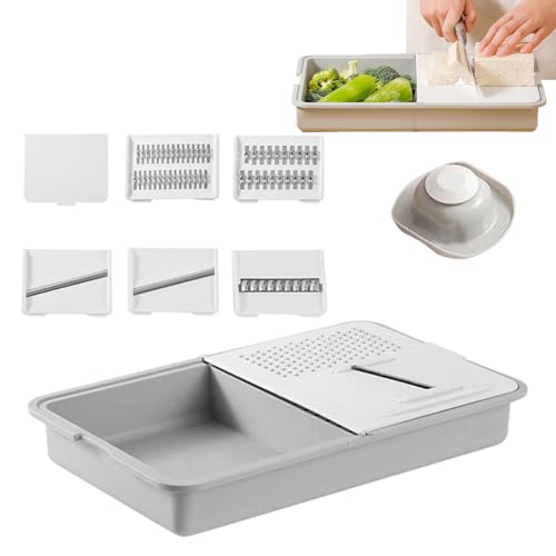 Cortes de patatas - Disco vegetal - Pelador multifuncional | 34 Juego de cocina 9x22 2cm con cáscaras de memoria de corte de cuchillas de acero inoxidable ideales para patatas