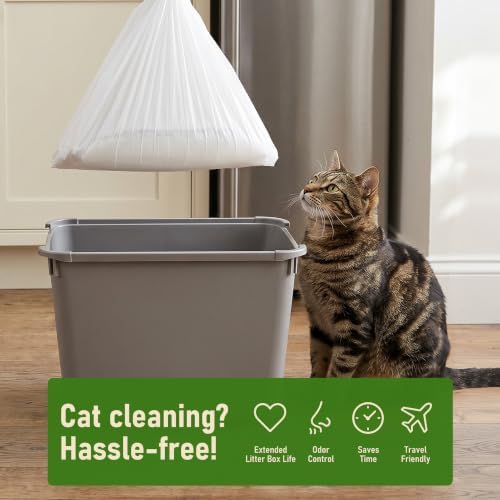 ZOMISIA Top Entry Cat Litter Box Liners - 20 Count 38" x 24" Litter Bags - 5