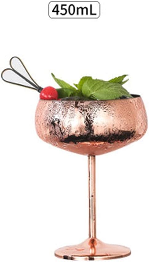 VIDI 304 Stainless Steel Cocktail Glass 1pc Rose Juice Drink Wine Champagne Goblet Party Barware Kitchen Tools 1pcs