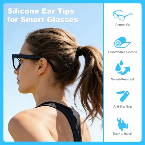 Image of ZORBES Silicone Eyeglass Ear Grip Compatible with Ray-Ban Meta Wayfarer /Skyler /Headliner & Gen 2 Smart Glasses Accessories, Anti-Slip Elastic Eyeglasses Retainers for RayBan Gen 2 Smart Glasses