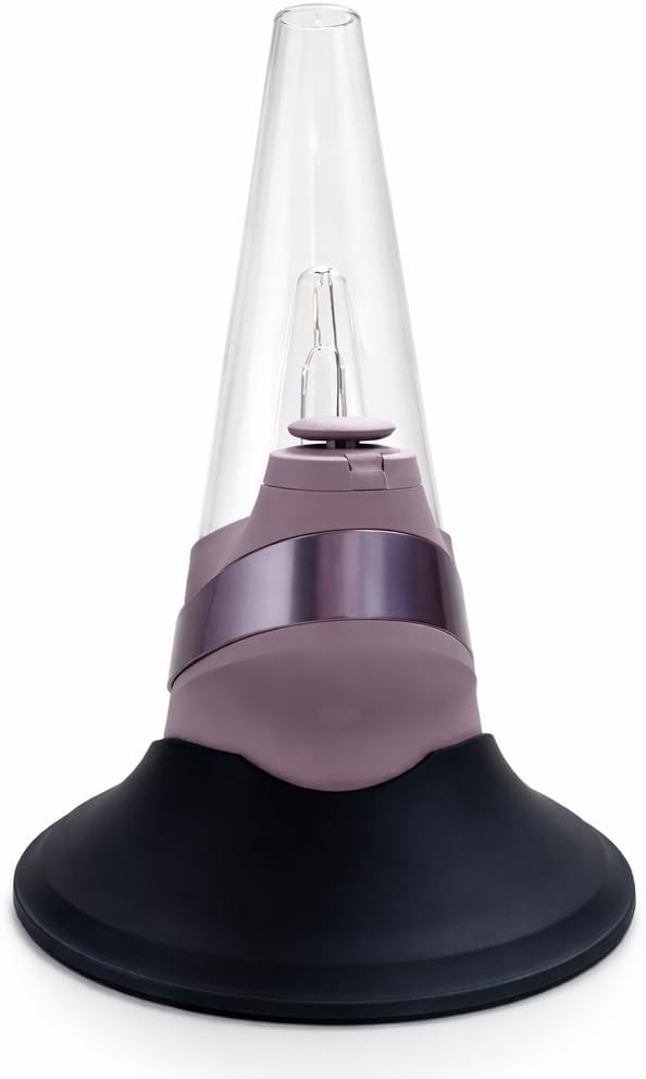 Click-On Stand for Puffco Peak V2, Secure Stabilizing Base — Prevent Spills, Broken Glass, Tipped Devices, 4" Wide, Black, New Peak V2