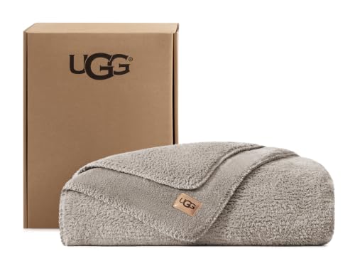 Image of UGG Whitecap Twin Blanket, Plush Fleece, 66 inch x 90 inch, Gray