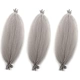Marley Twist Braiding Hair Gray 16 Inch Marley Hair Braiding Hair for Spring Twist Hair Soft Locs Passion Twist Hair Butterfly Locs Faux Locs Crochet Hair for Women Cuban Twist Hair Afro Kinky Twist