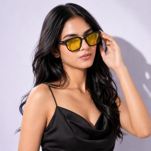 Image of Stood Techy Serie Sunglasses |Rounded Square | UV Protected | Matte | Double Metal Bridge | Medium | Men & Women | SG-STD0021
