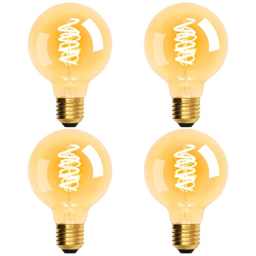 Ampoule LED vintage E27 basse consommation 4W à filament spiralé