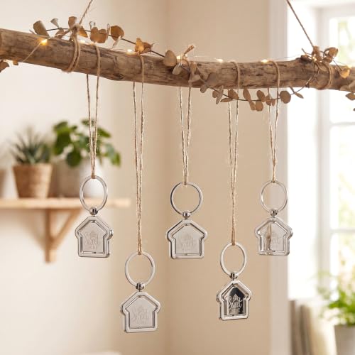 Image of Sweet Home Keychain Estate Agent Gifts | New Home Keychains Bulk Housewarming Gifts for Guests House Shaped Keychain Estate Agent Supplies Housekeeping Party Favors