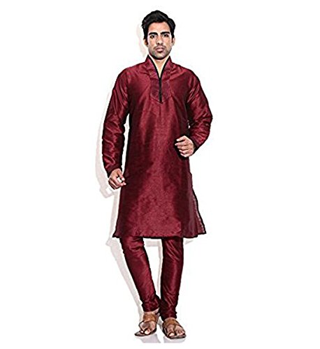 Kurta Churidaar para evitar trajes incómodos conjunto rojo de seda hineck 48