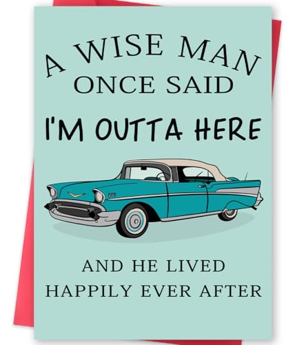 Missonemi Funny Retirement Card for Men, Coworker leaving Card for Him, Retirement gifts for Boss...