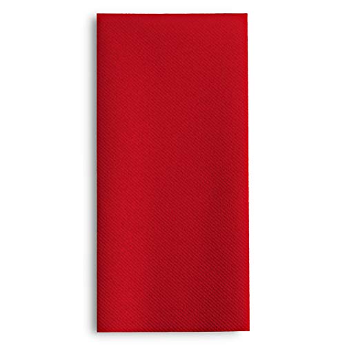 Linen-Feel Colored Paper Napkins - Decortive Cloth-Like Red Dinner Napkins - Soft And Absorbent. For Kitchen, Party, Wedding, Bathroom Or Any Occasion. (Pack Of 100) #TOP6