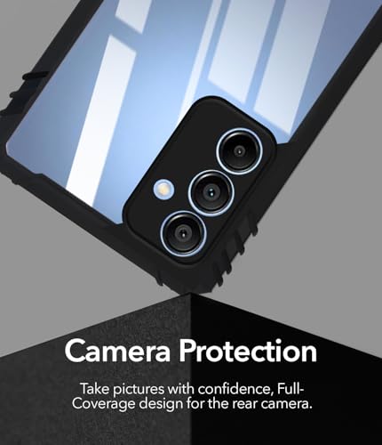 Image of Jkobi Back Cover Case for Samsung Galaxy A15 5G (Ultimate Shockproof Bumpers | Anti Yellow | Rugged Armor | Hybrid PC | Black)