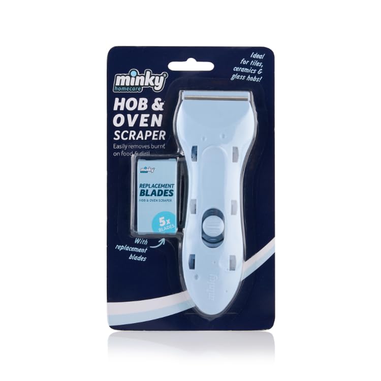 Kitchen Hob & Oven Scraper Heavy Duty Ceramic & Glass Cooker Top Cleaner | Removes Burnt-On Food Grease & Stains | Hob Scraper Tool by Alpha Aim
