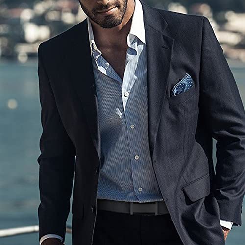 Ratchet Belt for Men, Black Dress Casual Belt Leather, Slide Buckle Adjustable to Fit, Designer Belts with Gift Box2