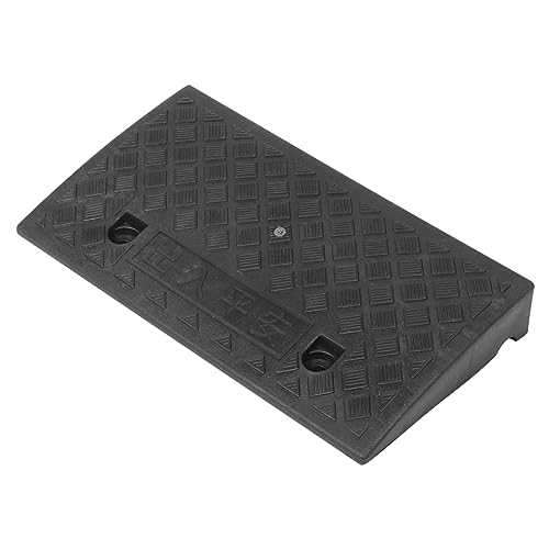 Cabilock Threshold Ramp Cushion for Cars and Motorcycles Heavy Duty Portable Slope Ramp Non Slip Design Durable Plastic Rubber Material Easy Installation Height