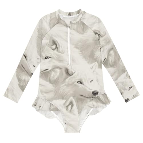 Girl's One Piece Swimsuits with UPF 50+ Sun Protection Rash Guard Swimsuit 3-12 Years