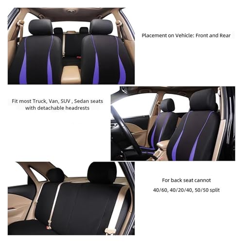 Housses sieges universelles design rouge sport de haute qualité pour SUV