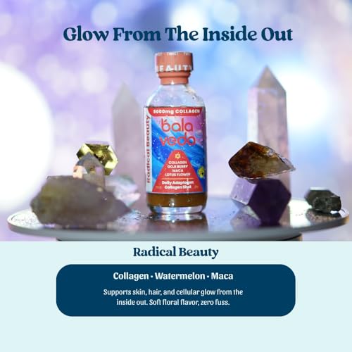 Image of balaveda Organic Energy and Wellness Shots Variety Pack, 2oz Glass Bottles | USDA Organic Adaptogen Shots, Energy, Beauty & Immunity Wellness Shot Varieties, 2oz Glass Bottles