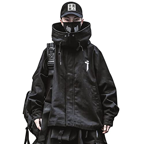 Amazon.com: Niepce Inc Japanese Streetwear Zip Up Windbreaker