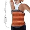 Snailax Almohadilla térmica para aliviar el dolor de espalda, almohadilla térmica eléctrica para calambres menstruales, cuello, hombros, almohadilla térmica con correa ajustable, 6 niveles de calor