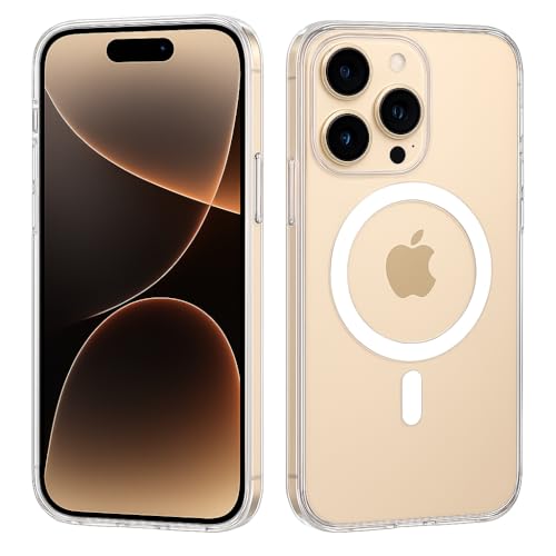 Image of Anti-Yellow Clear Case for iPhone 16 Pro | UV Shield Technology | Zero-Yellowing Formula | MagSafe Compatible | Drop Protection (TPU + Polycarbonate | Crystal Clear)