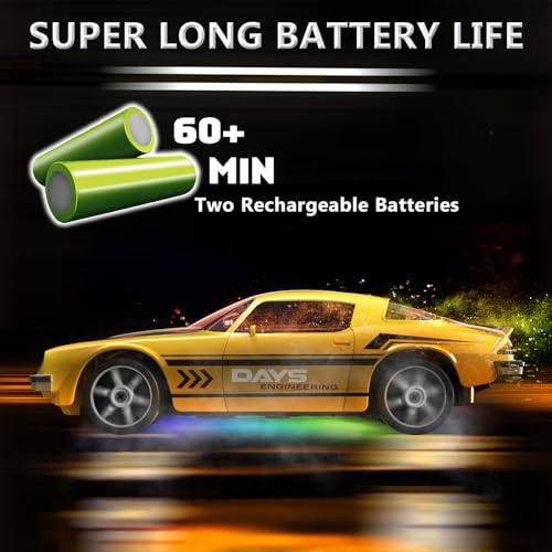 Image of Remote Control Car RC Drift Car 2.4GHz 1:24 4WD 15KM /H High Speed Racing Sport Car with LED Lights Drifting Tire Racing Sport Toy for Adults Boys Girls Kids Gift
