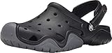 crocs Men's Swiftwater Clog M Mule, Black/Charcoal, 10 M US