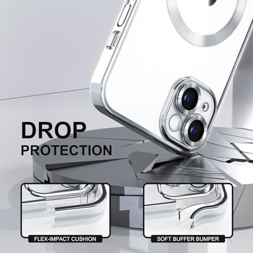 Image of Misea Magnetic for iPhone 14 Case Compatible with MagSafe Silver