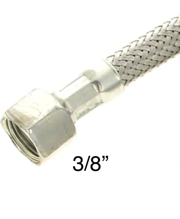 Tubo Flessibile Per Bruciatore 1000 Mm 3/8" X 1/4" A 90° – Kit Da 2 Pezzi Per Caldaie Gasolio