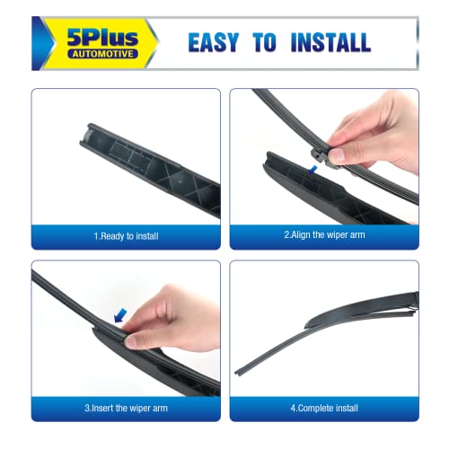 Image of 15 inch Rear Wiper Blade Replacement for Ford Edge 2021 2020 2019 2018 2017 2016 2015 /BMW X5 2013-2007 /Volvo XC60 2011-2010 XC90 2012-2007 BACK Windshield Wiper (A380H)