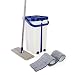 Kitchen + Home Wash & Dry Mop – Self Cleaning Flat Mop and Bucket System with 2 Reusable Microfiber Mop Pads for Wet and Dry Mopping on All Floor Surfaces