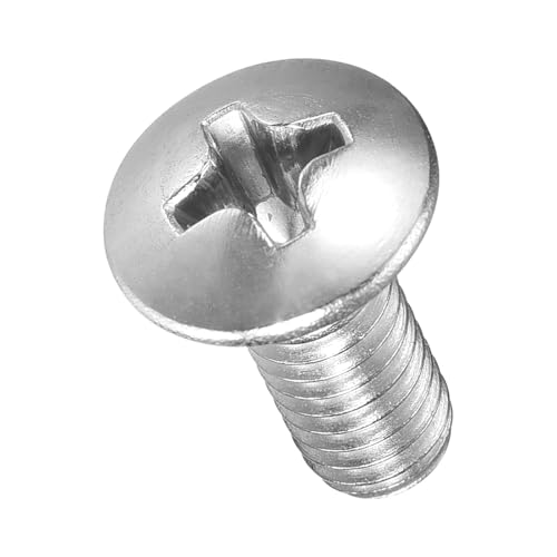 Image of METALLIXITY Semi-Countersunk Oval Head Machine Screws (M4-0.7x10) 100Pcs, 304 Stainless Steel Phillips Cross Recessed Machine Screw Bolts - for Furniture Assembly DIY Projects, Silver